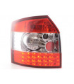 Audi A4 Anteriore Tipo 8E 01-02 Kit Luce Posteriore a LED Trasparente/Rosso...