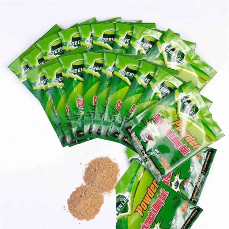 20-green-leaf-Anti-Crawling, Anti-Cockroach Powder, Cockroach Baits And Traps