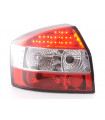 Audi A4 Berlina Tipo 8E 01-04 Kit Luce Posteriore a LED Trasparente/Rosso...