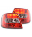 Audi A4 Berlina Tipo B5 95-00 Kit Fanale Posteriore a LED Trasparente/Rosso...