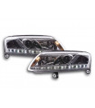 Luce diurna LED DRL faro look Audi A6 tipo 4F 04-08 cromato...