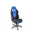 FK siège de sport chaise de bureau pivotante Racecar noir / bleu chaise de direction chaise pivotante chaise de bureau…