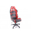 Chaise de bureau pivotante FK Sports Seat Chaise de bureau pivotante Cyberstar en cuir synthétique noir / rouge…