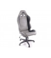 FK siège sport chaise de bureau pivotante Pro Sport chaise de direction gris / noir chaise de bureau pivotante…