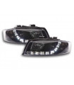 Luce diurna LED DRL faro look Audi A4 tipo 8E 01-04 nero...