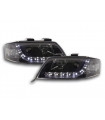 Luce diurna LED DRL faro look Audi A6 tipo 4B 97-01 nero...