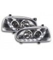 Luce diurna LED DRL faro look VW Golf 3 tipo 1HXO 1EXO 91-97 cromato...