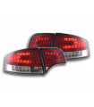 Audi A4 Berlina Tipo 8E 04-07 Kit Luce Posteriore a LED Rosso/Trasparente...