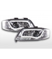 Luce diurna LED DRL faro look Audi A6 tipo 4B 97-01 cromato...