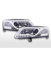 Luce diurna LED DRL faro look Audi A6 tipo 4F 04-08 cromato...