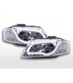 Luce diurna LED DRL faro look Audi A3 tipo 8P / 8PA 03-08 cromato...