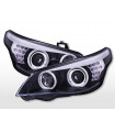 Fari Angel Eyes con Anelli Luce di Posizione Illuminati a LED BMW Serie 5 E60/E61 2008-2010...