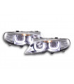 Fari Angel Eyes BMW Serie 3 E46 Limousine / Touring 02-05 cromati per guida a destra...