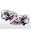 Luce diurna LED DRL look VW Golf 5 tipo 1K 03-08 cromata per...