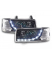 Phare Daylight LED look DRL Bus VW type T4 90-96 noir pour conduite à droite…