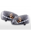 Luce diurna a LED Luce diurna Luci diurne VW Golf 5 Tipo 1K 03-08 Nero per guida...