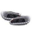 Luce diurna a LED Luce diurna Luci diurne VW Golf 6 Tipo 1K 08- Nero per guida...