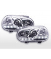 Faro a LED per luce diurna VW Golf 4 97-03 Luci diurne a LED cromate per veicoli con sterzo a destra...