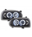 Fari anteriori Angel Eyes CCFL VW Golf 3 92-98 nero...