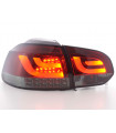 Kit feux arrières LED VW Golf 6 type 1K 2008 à 2012 rouge / noir avec clignotants LED…