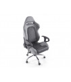 Chaise de bureau pivotante FK Sports Seat Lincoln Chaise de direction noire / grise Chaise de bureau pivotante…