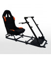 Siège de jeu FK Simulateur de course de siège de jeu eGaming Seats Monaco noir / orange…