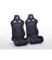 Sedili sportivi FK Set seggiolino auto semiguscio in similpelle Colonia / tessuto nero…