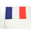 Drapeau de voiture Drapeau de voiture Drapeau de la France avec support pour vitre latérale 30x45cm…