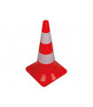 Cone de signalisation rouge/blanc - 50 cm…