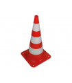 Cone de signalisation rouge/blanc - 75 cm…