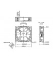 VENTILATEUR SUNON 230VCA ROULEMENT A AIGUILLES 120 x 120 x 25mm…