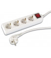 BLOC MULTIPRISE - 4 PRISES - AVEC INTERRUPTEUR - CABLE DE 3 m - BLANC - TERRE ALLEMANDE…