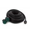 PROLUNGA ELETTRICA A 2 USCITE - USO ESTERNO - 20 m - NERO - 3G2.5 - TERRA FRANCESE -…