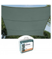 VELA SOLARE - RETTANGOLARE - 2 x 3 m - COLORE GRIGIO VERDE…