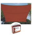 VOILE SOLAIRE - CARRE - 3.6 x 3.6 m - COULEUR TERRACOTTA…