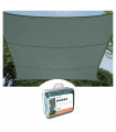 VELA SOLARE - RETTANGOLARE - 4 x 3 m - COLORE GRIGIO VERDE…