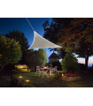 VOILE SOLAIRE AVEC CONTOUR LED - TRIANGULAIRE - 3.6 x 3.6 x 3.6 m - TAUPE…