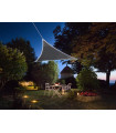 VOILE SOLAIRE AVEC CONTOUR LED - TRIANGULAIRE - 3.6 x 3.6 x 3.6 m - ANTHRACITE…