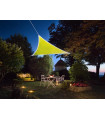 VOILE SOLAIRE AVEC CONTOUR LED - TRIANGULAIRE - 3.6 x 3.6 x 3.6 m - CITRON VERT…