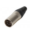 NEUTRIK - CONNECTEUR XLR 5 POINTS MALE ARGENTE NICKEL…