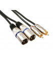 CABLE XLR-RCA - 2 x XLR 3 BROCHES vers 2 x RCA MALE - 1 m…