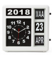 HORLOGE MURALE A CHIFFRES SAUTANTS AVEC CALENDRIER - 31 x 31 cm - NEERLANDAIS…