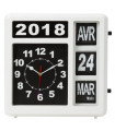 HORLOGE MURALE A CHIFFRES SAUTANTS AVEC CALENDRIER - 31 x 31 cm - FRANCAIS…