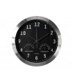 HORLOGE MURALE EN ALUMINIUM AVEC THERMOMETRE HYGROMETRE - O 35.5 cm…