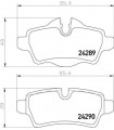 Kit de plaquettes de frein frein a disque BREMBO P 06 103 MINI Mini