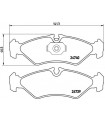 Kit de plaquettes de frein frein a disque BREMBO P 50 081 VW MERCEDES-BENZ LT 28-35 II Bus Sprinter 2-T Bus Sprinter 