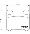 Kit de plaquettes de frein frein a disque BREMBO P 50 007 MERCEDES-BENZ 190