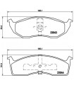 Kit de plaquettes de frein frein a disque BREMBO P 11 008 MERCEDES-BENZ CHRYSLER Voyager/Grand Voyager III Neon Neon 