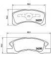 Kit de plaquettes de frein frein a disque BREMBO P 16 011 MITSUBISHI DAIHATSU Mirage Stufenheck Cuore VI Trevis Cuor