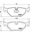 Kit de plaquettes de frein frein a disque BREMBO P 06 023 BMW ALPINA 5er 5er Touring B10 B10 Kombi